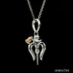 Load image into Gallery viewer, Plain Platinum Rose Gold Shiv Ji Trishul Pendant JL PT P Trishul-RG
