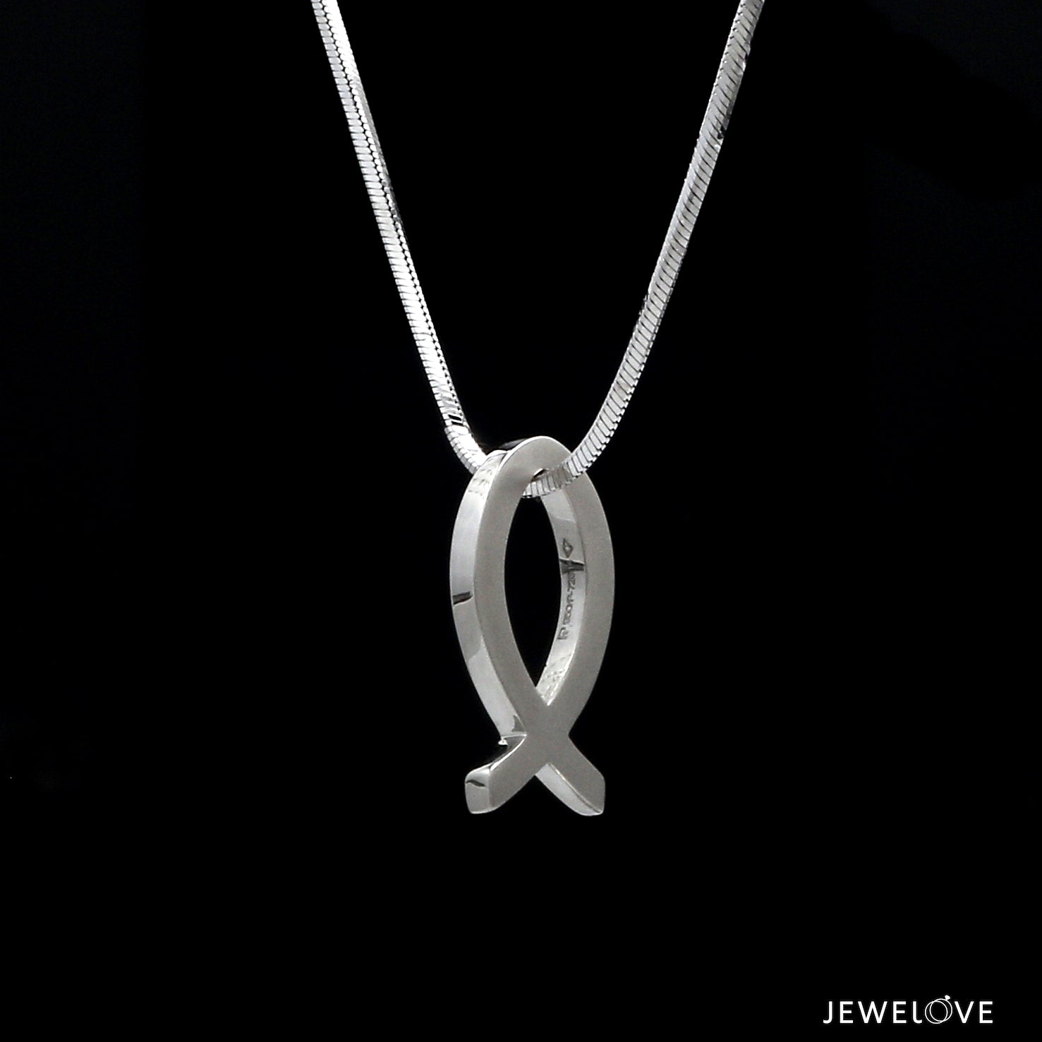 Platinum Ichthys Pendant (Jesus Fish) JL PT P 330   Jewelove.US