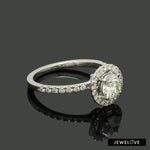 Load image into Gallery viewer, 1 to 5 Carat Lab Grown Solitaire Diamond Accent Platinum Engagement Ring JL PT LG-1481
