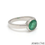 Load image into Gallery viewer, Platinum Ring with Emerald JL PT Emerald
