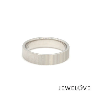 Platinum Unisex Couple Rings with Unique Texture JL PT 1333   Jewelove.US