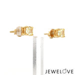 Load image into Gallery viewer, 18K Yellow Gold Earrings with Natural Fancy Intense Yellow Diamonds JL AU E 101
