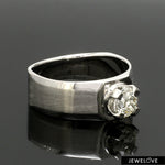 Load image into Gallery viewer, 1-Carat Lab Grown Solitaire Heavy Platinum Ring for Men JL PT LG 983-A
