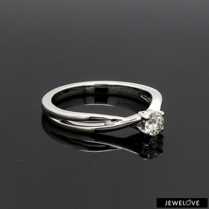 70-Pointer Platinum Lab Grown Diamond Solitaire Ring with a Twist JL PT LG 676-C   Jewelove.US