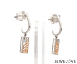 Load image into Gallery viewer, Evara Platinum Rose Gold Diamonds Earrings for Women JL PT E 314   Jewelove.US
