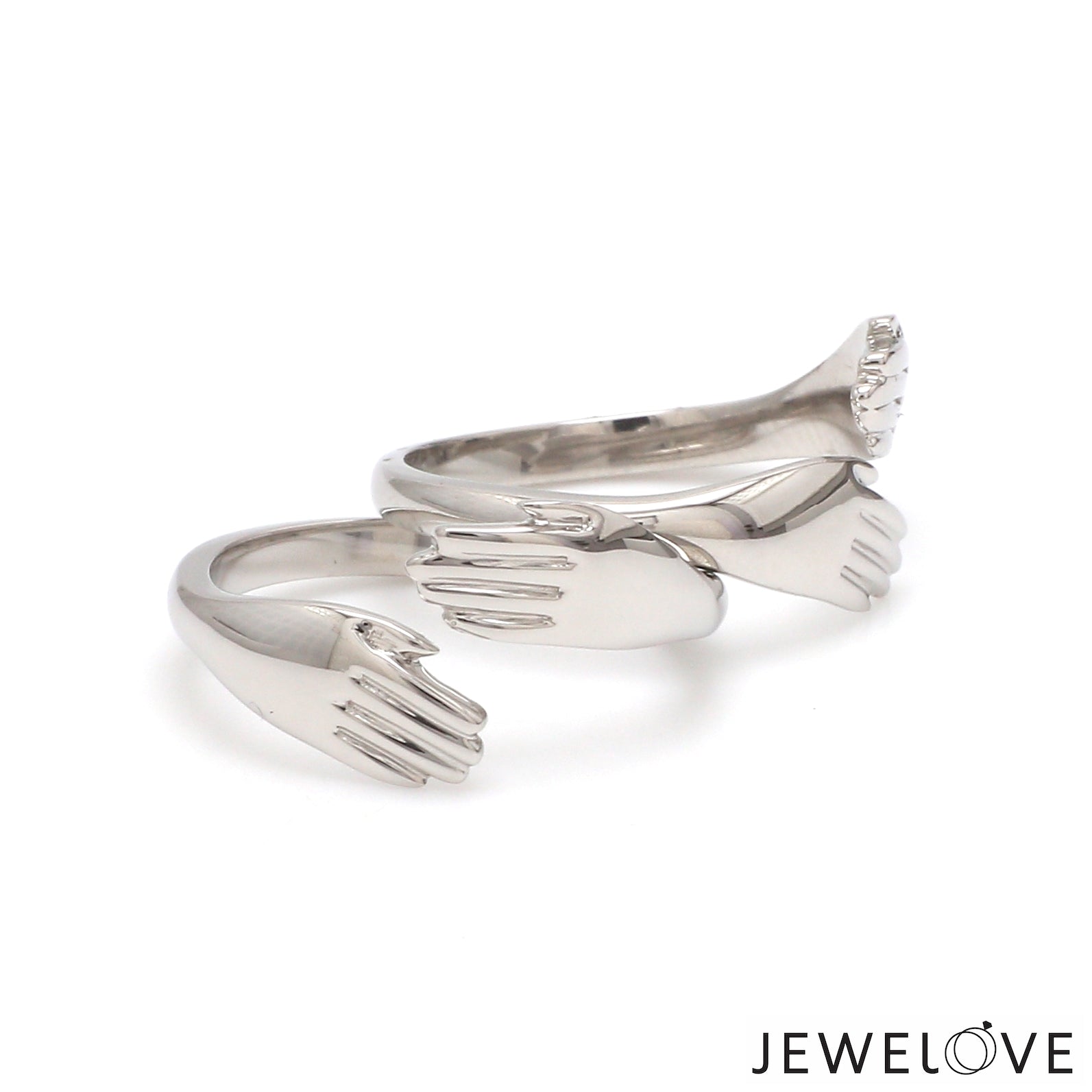 Platinum Hug Unisex Ring JL PT 938   Jewelove.US