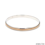 Load image into Gallery viewer, Platinum Bracelet with Center Rose Gold Line for Men JL PTB 1296

