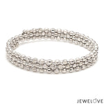 Load image into Gallery viewer, Dazzling Shiny 3-row Japanese Platinum Bracelet for Women with Diamond Cut Balls JL PTB 721
