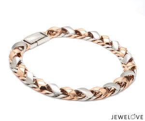 Heavy Platinum & Gold Bracelet for Men JL PTB 641-RG   Jewelove.US