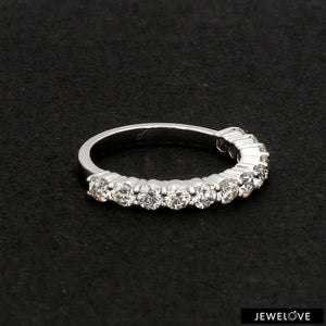 10 pointer Diamonds Half-Eternity Wedding Band for Women JL PT 918