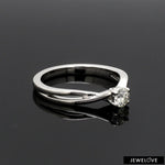 Load image into Gallery viewer, 70-Pointer 4 Prong Platinum Solitaire Ring with a Twist JL PT 676-C   Jewelove.US
