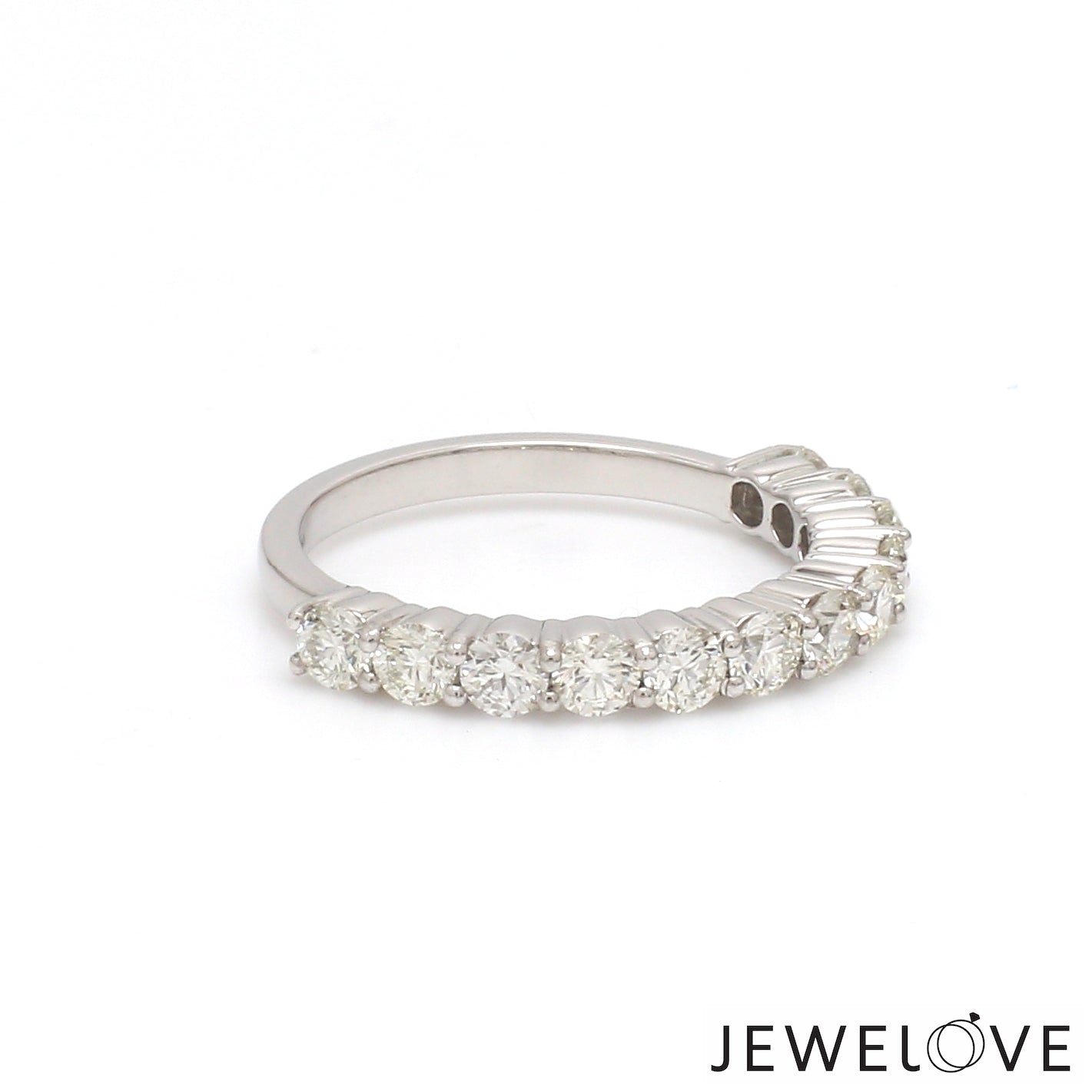 10 pointer Diamonds Half-Eternity Wedding Band for Women JL PT 918