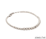 Load image into Gallery viewer, 4mm Platinum Bracelet with Shine Diamond Cut Balls JL PTB 1204   Jewelove.US
