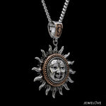 Load image into Gallery viewer, Sun Om Pendant | Platinum + Rose Gold JL PT P 375
