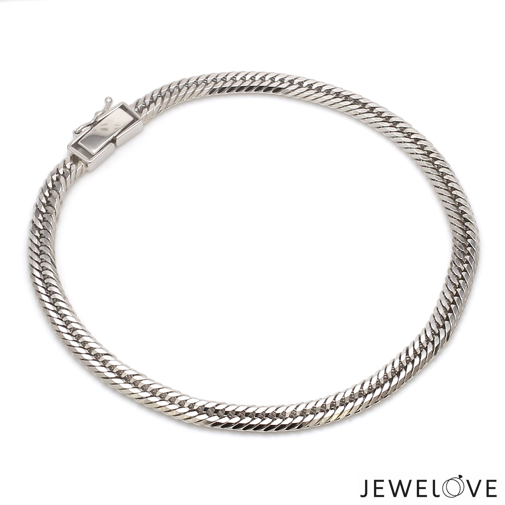 4.5mm Japanese Platinum Cuban Bracelet for Men JL PTB 1176   Jewelove.US