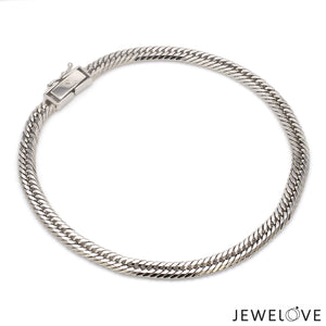 4.5mm Japanese Platinum Cuban Bracelet for Men JL PTB 1176   Jewelove.US