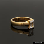 Load image into Gallery viewer, 70-Pointer Emerald Cut Solitaire Diamond 18K Yellow Gold Ring JL AU RS EM 127Y   Jewelove.US
