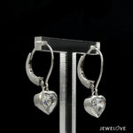 Load image into Gallery viewer, 2-Carat Lab Grown Heart Cut Solitaire Platinum Earrings JL PT E LG-372
