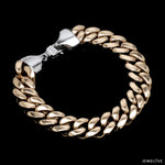 Load image into Gallery viewer, Men of Platinum | 13mm Platinum Rose Gold Double Side Bracelet for Men JL PTB 1336
