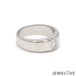 Load image into Gallery viewer, Classic Platinum Solitaire Love Bands SJ PTO 101 - Hi-Polish   Jewelove.US
