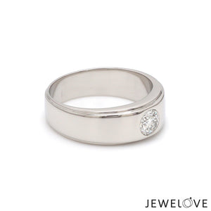 Classic Platinum Solitaire Love Bands SJ PTO 101 - Hi-Polish   Jewelove.US