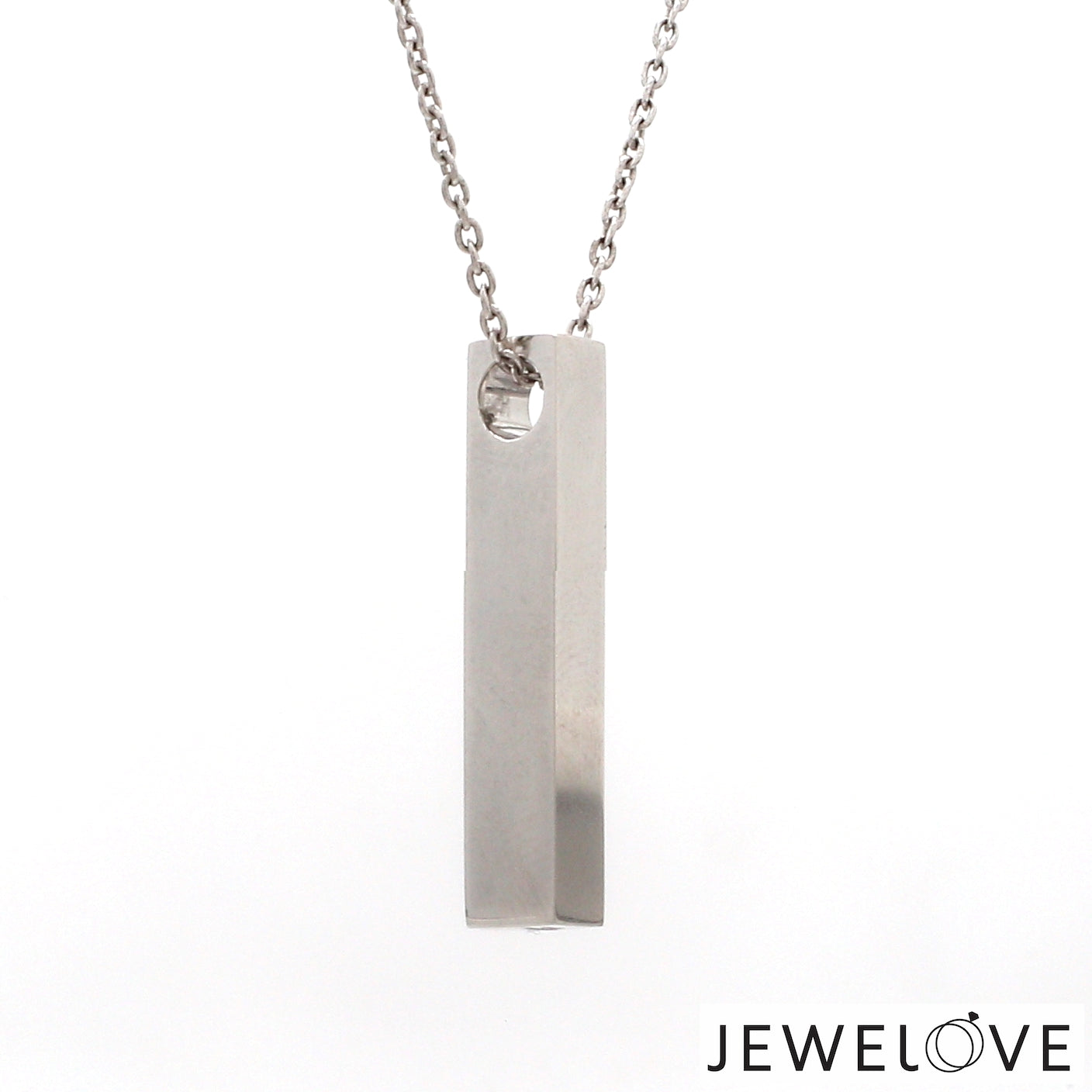 Plain Platinum Cuboid Pendant JL PT P 316   Jewelove.US