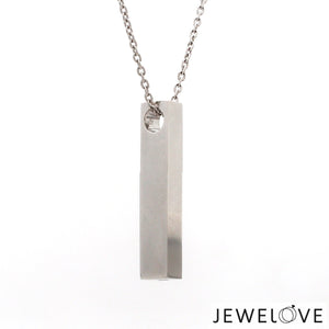 Plain Platinum Cuboid Pendant JL PT P 316   Jewelove.US
