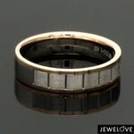 Load image into Gallery viewer, Unique Shape Platinum Love Bands with Rose Gold Border JL PT 648-RG Plain
