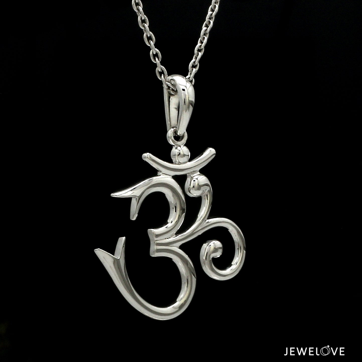 Plain Platinum Om Pendant JL PT OM-3