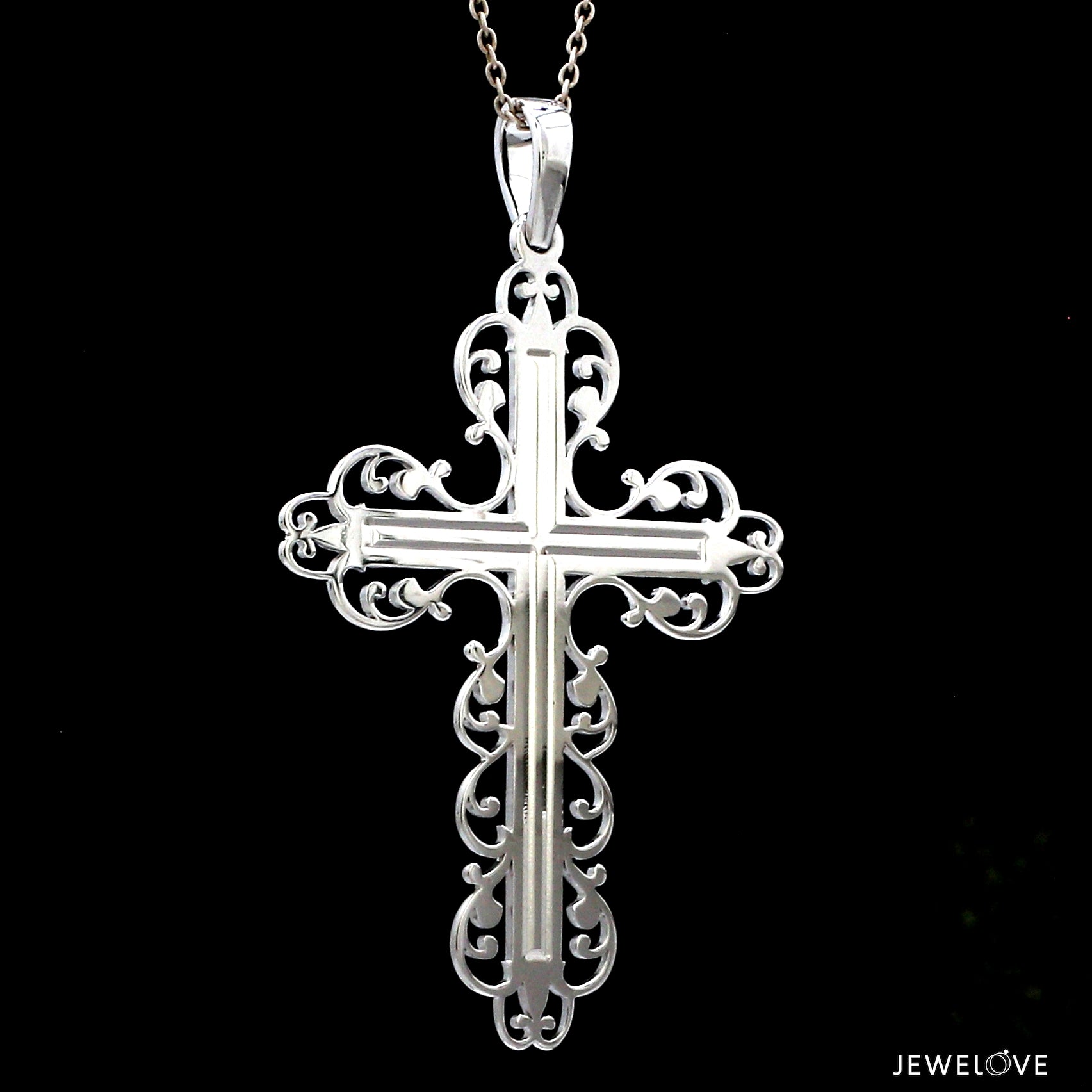 Designer Platinum Cross Pendant JL PT P 243-B