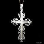 Load image into Gallery viewer, Designer Platinum Cross Pendant JL PT P 243-B

