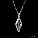 Load image into Gallery viewer, Evara Platinum &amp; Rose Gold Diamonds Pendant JL PT P 255
