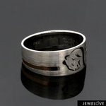 Load image into Gallery viewer, Platinum Love Bands with Rose Gold Ring JL PT 1413
