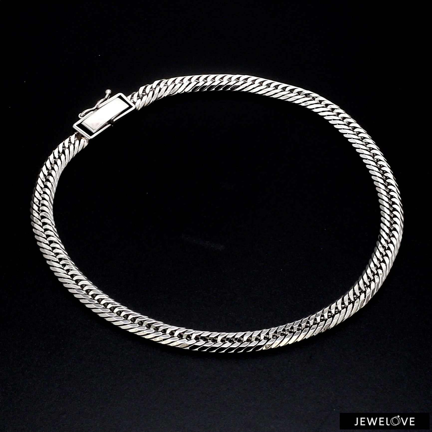 4.5mm Japanese Platinum Cuban Bracelet for Men JL PTB 1176   Jewelove.US