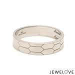 Load image into Gallery viewer, Hexagonal Textured Platinum Love Bands JL PT 422
