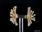 Load image into Gallery viewer, 18K Yellow Gold Earrings with Natural Fancy Yellow &amp; White Diamonds JL AU E 102
