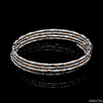 Load image into Gallery viewer, Japanese 5-row Platinum &amp; Rose Gold Bracelet for Women with Diamond Cut Balls JL PTB 1273
