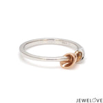 Load image into Gallery viewer, Evara Plain Platinum Rose Gold Ring for Women JL PT 1409
