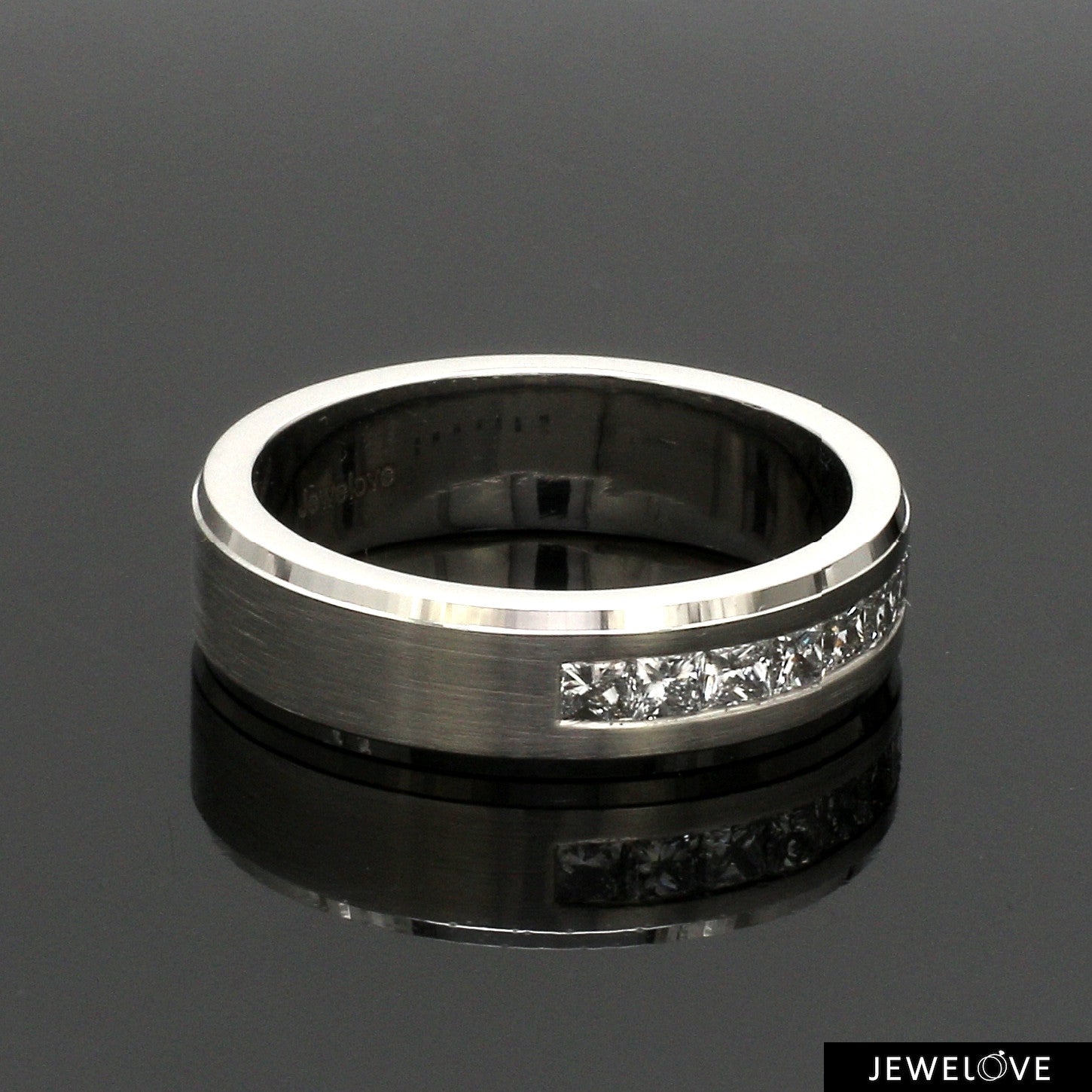 Designer Platinum Love Bands with Diamond JL PT 1067