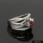 Load image into Gallery viewer, Ruby Navratan Platinum Ring with Diamond JL PT 1356   Jewelove.US
