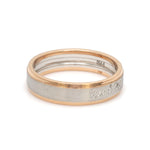 Load image into Gallery viewer, Engraved Platinum Love Bands with Rose Gold You &amp; Me Ring JL PT 1404
