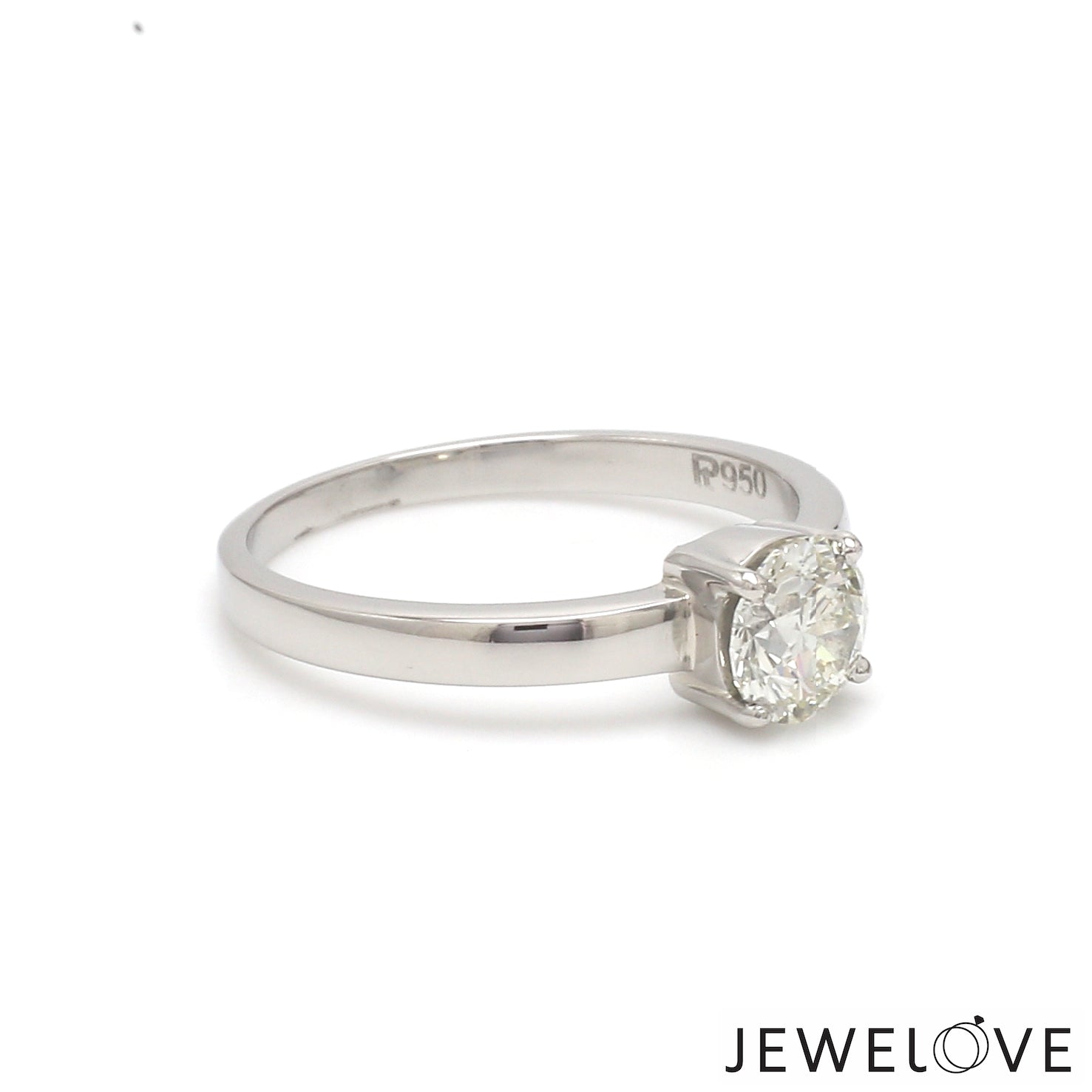 30-Pointer Solitaire Platinum Engagement Ring JL PT 1269   Jewelove.US