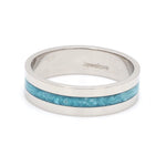 Load image into Gallery viewer, Plain Platinum Ring with Blue Enamel for Men JL PT 1119
