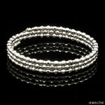 Load image into Gallery viewer, Dazzling Shiny 3-row Japanese Platinum Bracelet for Women with Diamond Cut Balls JL PTB 721
