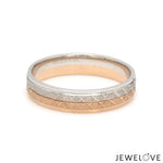 Load image into Gallery viewer, Platinum Love Bands with Rose Gold Unisex Ring JL PT 1407
