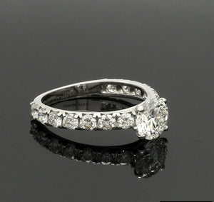 50-Pointer Solitaire Diamond Shank Platinum Ring JL PT 1350   Jewelove.US