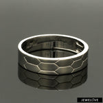 Load image into Gallery viewer, Hexagonal Textured Platinum Love Bands JL PT 422
