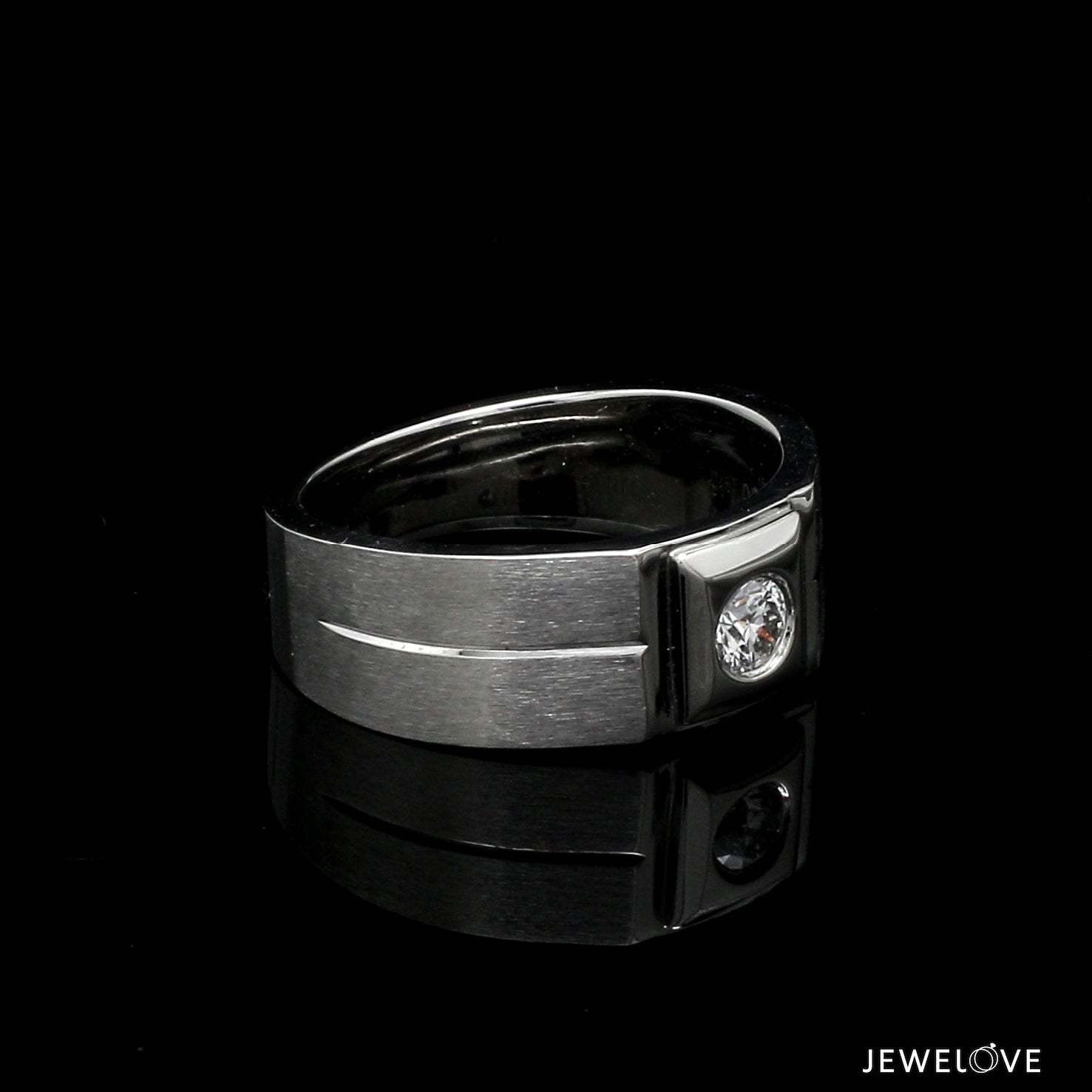 Diamond Platinum Ring for Men JL PT 1110   Jewelove.US