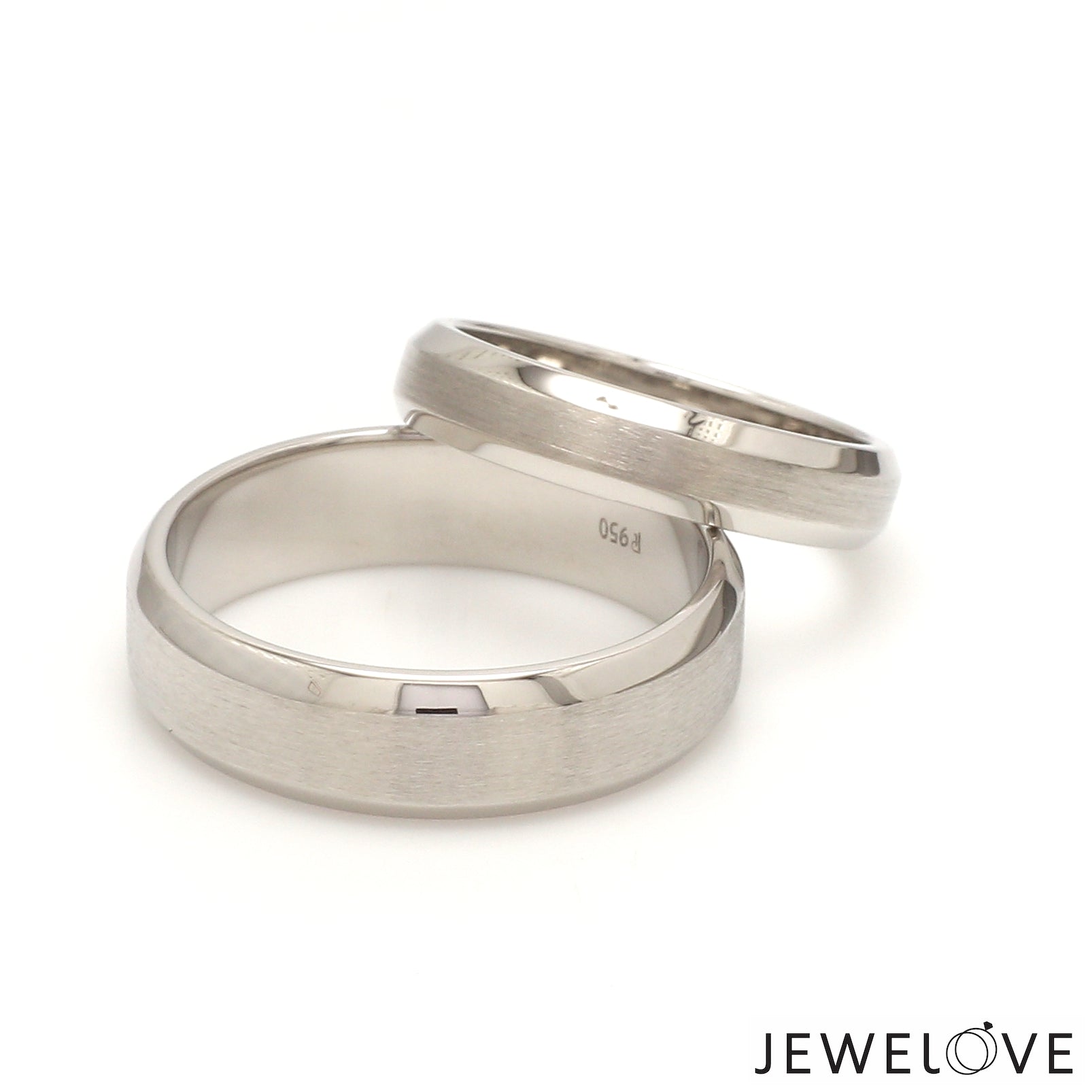 7mm Beveled Edges Plain Platinum Ring for Men JL PT 616 - Solid   Jewelove.US