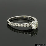 Load image into Gallery viewer, 1-Carat Solitaire Lab Grown Diamond Accents Platinum Engagement Ring JL PT LG-1435
